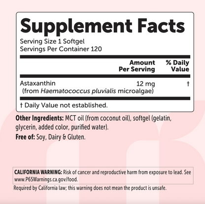 Coral Bloom Astaxanthin 12mg softgels